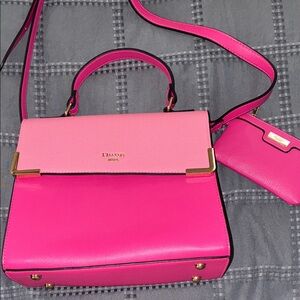 Dune London Pink handbag and matching change purse. Excellent condition